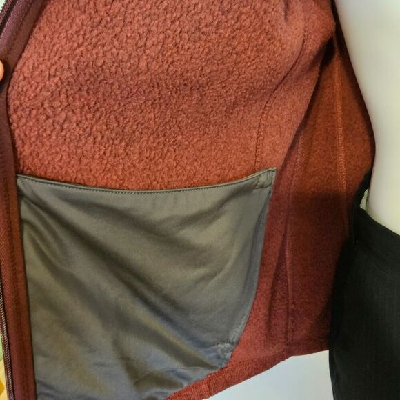 LL Bean Mens Jacket Large Regular Rust Knit Slightly Fitted Casual Fleece - Picture 7 of 14